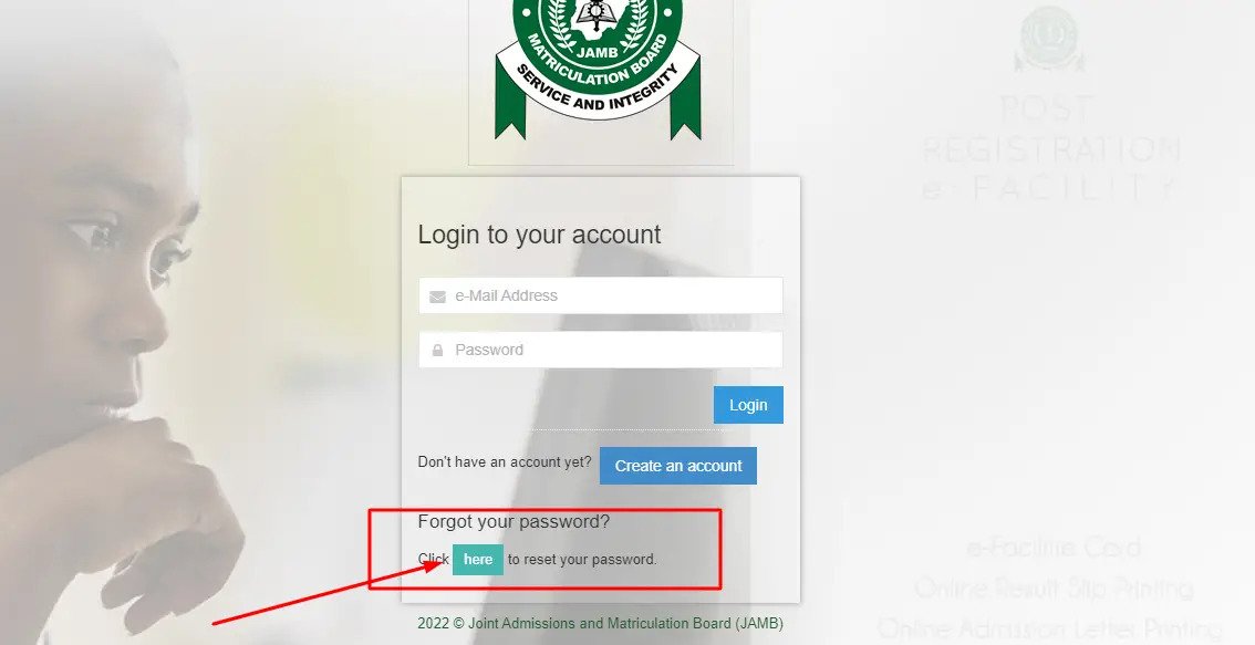 How to Recover Lost JAMB Password